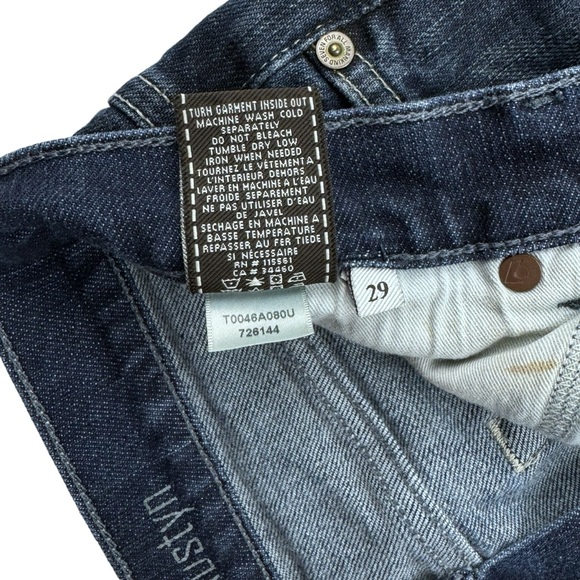 7 For All Mankind Jeans Mens Size 29 Austyn‎ Blue Denim Dark Wash 27” inseam - Picture 12 of 13
